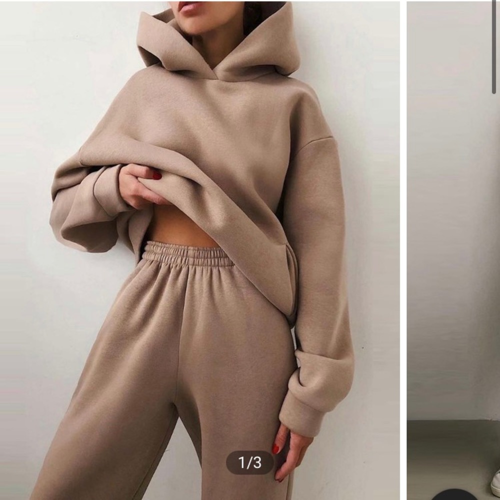 Womens Tan/beige sweat set